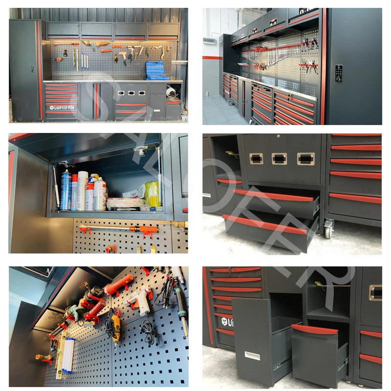 Repair Station Tool Cabinets Combination OEM Customized Garage Storage Workstation Tool Solution